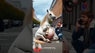 OMG 😱 pregnant mare saved a life horse mare treatment humanity shorts foryou youtubeshorts [upl. by Nessy]