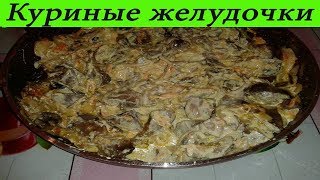 КУРИНЫЕ ЖЕЛУДОЧКИ пупкиКак приготовить куриные желудочки в сливочном соусе [upl. by Neall]