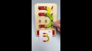 Making Numbers On a Peg Board learnnumbers [upl. by Ailat]