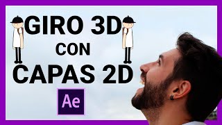 🔄 Como hacer ANIMACIONES 3D con capas 2D en after effects 🤯 [upl. by Yrahca]