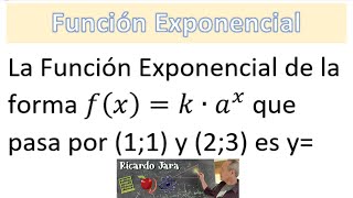 Hallar una Función Exponencial con 2 puntos [upl. by Favrot978]