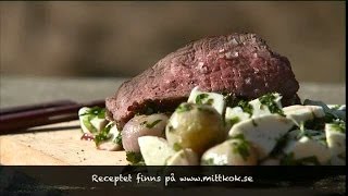 Mitt Kök Grillad ryggbiff med mozzarella och persilja  TV4 [upl. by Fianna]