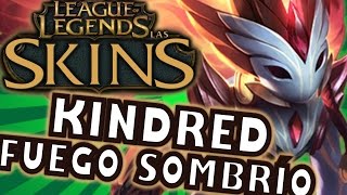 KINDRED FUEGO SOMBRÍO  Kindred Shadowfire   SKIN 1350 RP  Presentación y Cambios  SKINS LOL [upl. by Niklaus]