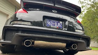 350Z Nismo Stune exhaust cold start and revs [upl. by Dowzall]