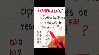 Examen a La U youtubeshorts maths [upl. by Hahn]