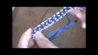 DIY Jewellery 8Strand Macrame Bracelet  Beads [upl. by Galan323]