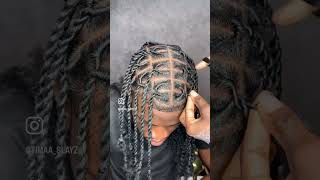 braids locsnyc hairstyles locs brooklynlocs hairstyle nychairstylist locsbraids braidedhair [upl. by Elleirbag]