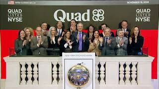 Quad NYSE QUAD Rings The Closing Bell® [upl. by Nathalia]