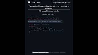 Comparing Metadata Configuration in Lobechat vs ShadcnUI [upl. by Tonia]