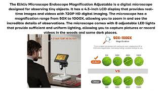 Elikliv Microscope Review LCD Digital Coin Microscope 1000x [upl. by Eejan]