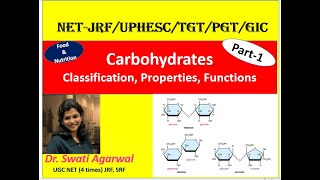 Carbohydrates Classification Properties Functions Food amp Nutrition Home Science NET JRF TGT PGT [upl. by Gudren]