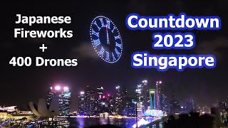 Countdown 2023 Fireworks Singapore Marina Bay [upl. by Eejan]