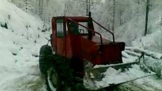 TAF 657 skidder pushing logs [upl. by Nireil]