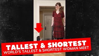 Worlds tallest woman amp worlds shortest woman celebrate differences [upl. by Stuppy]