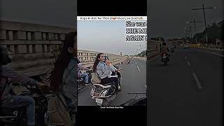 Road Ræge🤬Papa ki pari Show Middle Finger🤬 shorts bike rider papakipari girlrider roadrage r1 [upl. by Romilly935]