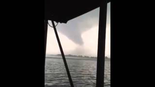 Granbury Lake tornado during a bass tournament 5152013 [upl. by Aliakam]