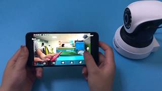 2019Sricam 1080P SP017 Pan Tilt IP Camera wifi connection video [upl. by Doowyah57]