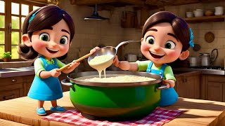 Pease Porridge Hot  Classic Nursery Rhyme for Kids  Sing Along with Pease Porridge Hot [upl. by Swope673]