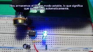 555 astable circuito 555 parpadeo de led [upl. by Nodyarb]