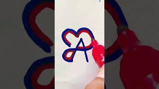 A letters shorts ytshorts viralshorts trendingshorts letter logo [upl. by Ycram]