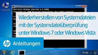 Wiederherstellen von Systemdateien mit der Systemdateiüberprüfung unter Windows 7 oder Windows Vista [upl. by Godiva]