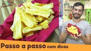 MANDIOCA FRITA NA AIRFRYER  Sequinha crocante e cremosa [upl. by Notlad94]