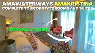 AmaWaterways AmaKristina Complete Stateroom and Suite Guide 2022 [upl. by Courtland]