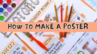 HOW TO MAKE A POSTER FOR SCHOOL PROJECT 💥 ⚡ CREATIVE POSTER PRESENTATION IDEAS [upl. by Enilesoj]