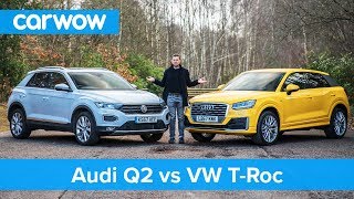 VW TRoc vs Audi Q2 review  which is best  carwow [upl. by Aohk]