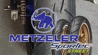 METZELER TIRE SPORTEC STREET OVERSIZED SNIPER150V1 [upl. by Akir]