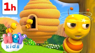 Voici la ruche où vivent les abeilles 🐝  Chansons pour Enfants  HeyKids en Français [upl. by Ainorev724]