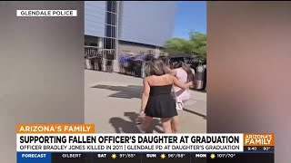 Glendale police support fallen officers daughter at graduation [upl. by Hector]