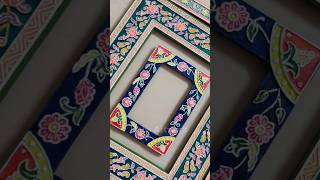 Handcrafted Wooden Photo Frame with Marble Powder  Relief Painting  shorts [upl. by Cash]