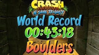 Boulders Former World Record PS4 004318 X2  Crash Bandicoot N Sane Trilogy [upl. by Aicala]