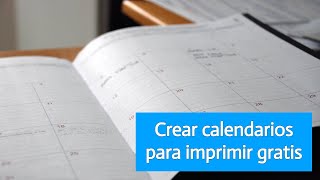 Crear calendarios para imprimir gratis [upl. by Atiuqal]