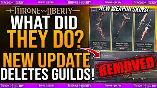 Throne amp Liberty NEW UPDATE DELETES GUILDS  Brand New WEAPON Skins  Halloween Event Cosmetics [upl. by Alleusnoc]