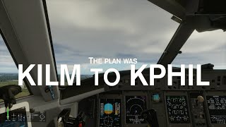 XPlane 1212RC2 Q4XP KILM with a Diversion [upl. by Gladi]