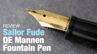 Artist Review Sailor Fude De Mannen Fountain Pen [upl. by Kosse]