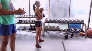 How to do a dumbbell goblet squat  the bombshell way [upl. by Akiaki]