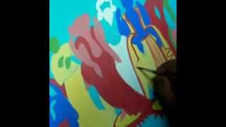 AGAMANI SANGEET  Me painting patachitra on Durga Chala [upl. by Silecara]