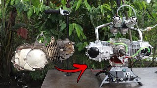 Turn One Cylinder Engine Into Boxer Engine [upl. by Eggleston532]