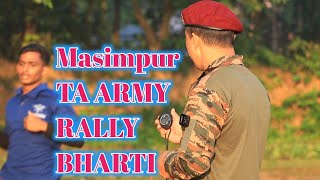 Ta army open Rally masimpur military station Silchar Assam ll Tripura preparation 1600 meter Run [upl. by Gerek]