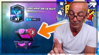 MON PÈRE ME DÉBLOQUE 3 LÉGENDAIRES EN LIVE Clash Royale EPIC PACK OPENING [upl. by Refinaj]