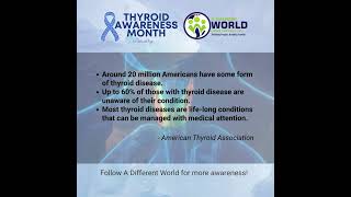 Facts Thyroid Awareness Month ADifferentWorld [upl. by Heidie]