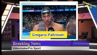 Olimpiadi Parigi Gregorio Paltrinieri medaglia dargento 1500m stile libero intervista [upl. by Neelahtak]