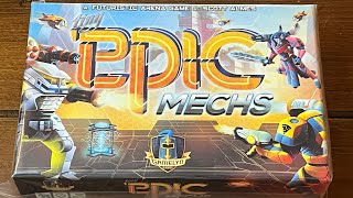 Tiny Epic Mechs Gamelyn  Unboxing amp A Big Question [upl. by Yelsnia441]