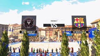 FC 24  Inter Miami Vs Barcelona  Messi Vs Lewandowski  Pc Gameplay  HD [upl. by Ahseiyk]