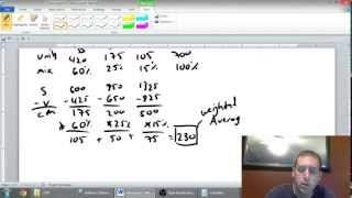 Cost Volume Profit Analysis  Part 4  MultiProduct CVP  Management Accounting [upl. by Leffert]