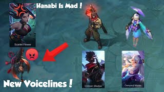 Kagura And Hayabusa And Hanabi New Voicelines Hanabi is Mad Mobile Legends [upl. by Eelyah857]