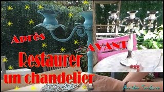 TUTO REFAIRE UN CHANDELIER [upl. by Asaret104]